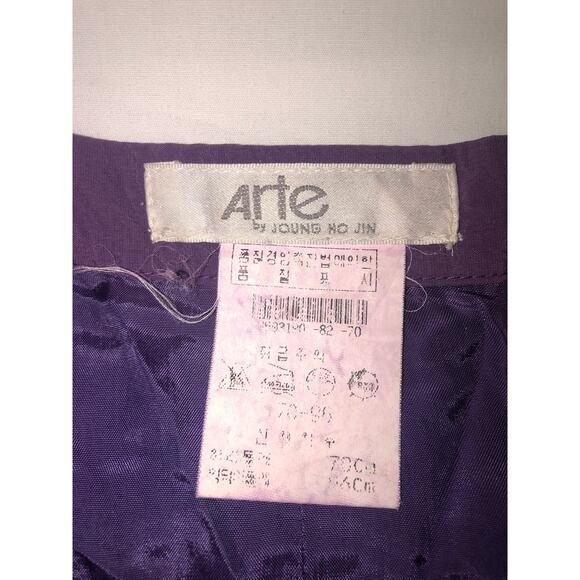 Arte by Joung Ho Jin Tulip Skirt Purple Floral Size S/M Nylon Applique Y2K FLAW - Picture 3 of 7